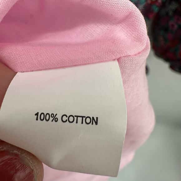 EVEREVE NWT Sutton Cotton Tie Waist Long Sleeve Floral Dress // M - Picture 15 of 16